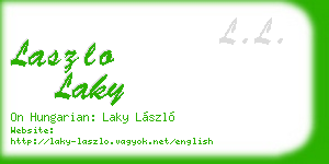 laszlo laky business card