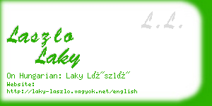 laszlo laky business card